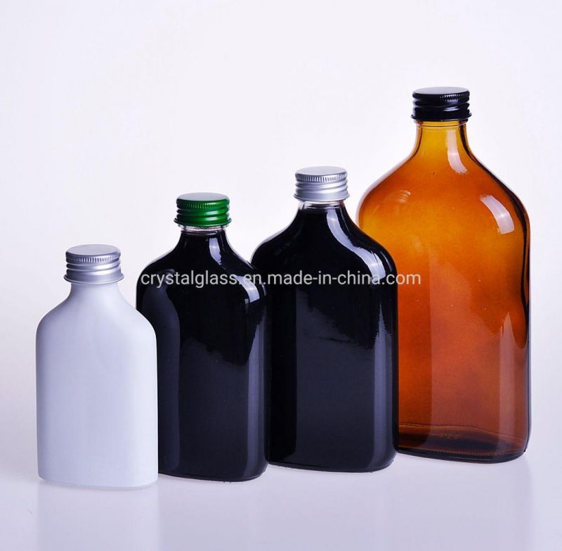 Various Size Flat Wine Beverage Bottle with Cap 50-500ml