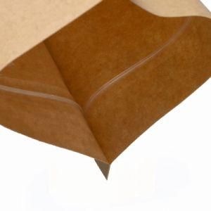 Custom Printing Vertical Kraft Paper Bag, Coffee Tea Food Packaging with Window