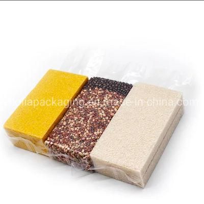 Food Grade Transparent Nylon Laminated PE Vacuum Bag Three Side Sealed Pouch