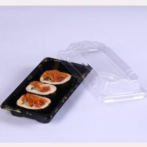 Hotsale Disposable Rectangle Plastic Anti-Fog Sushi Packaging/Sushi Container Tray