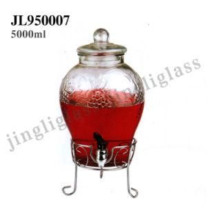 5L Dispenser Glass Jar with Tap