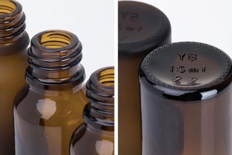 Amber Glass Essence Oil Bottle with Dropper for Cosmetic 15ml
