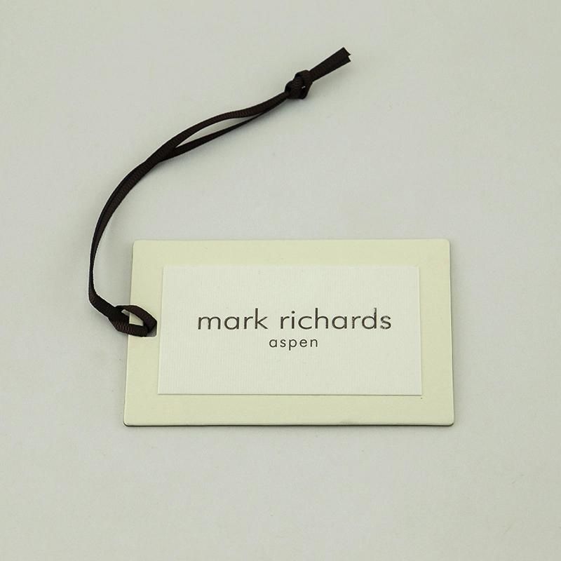 Custom High Quality Ruched Threaded Paper Hang Tag