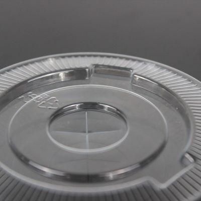 Disposable Plastic Tableware 92mm Diamter Pet Plastic Lid Flat Transparent Custom for Drinking