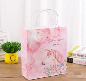 Chinese Suppliers Wholesale and Retail White Kraft Paper Gift Shopping Packing Bag