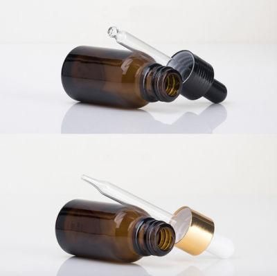 Amber Glass Essence Oil Bottle with Dropper for Cosmetic 15ml