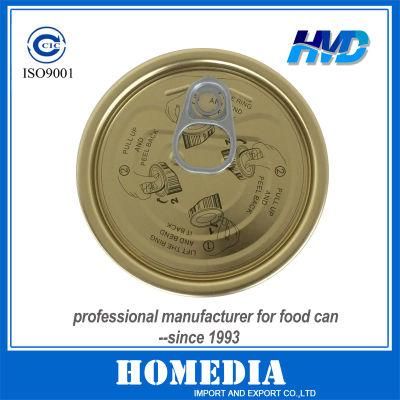 300 Tinplate Eoe BPA Ni Epoxy Lacquer Food Can Tomato Paste Easy Open End Lid