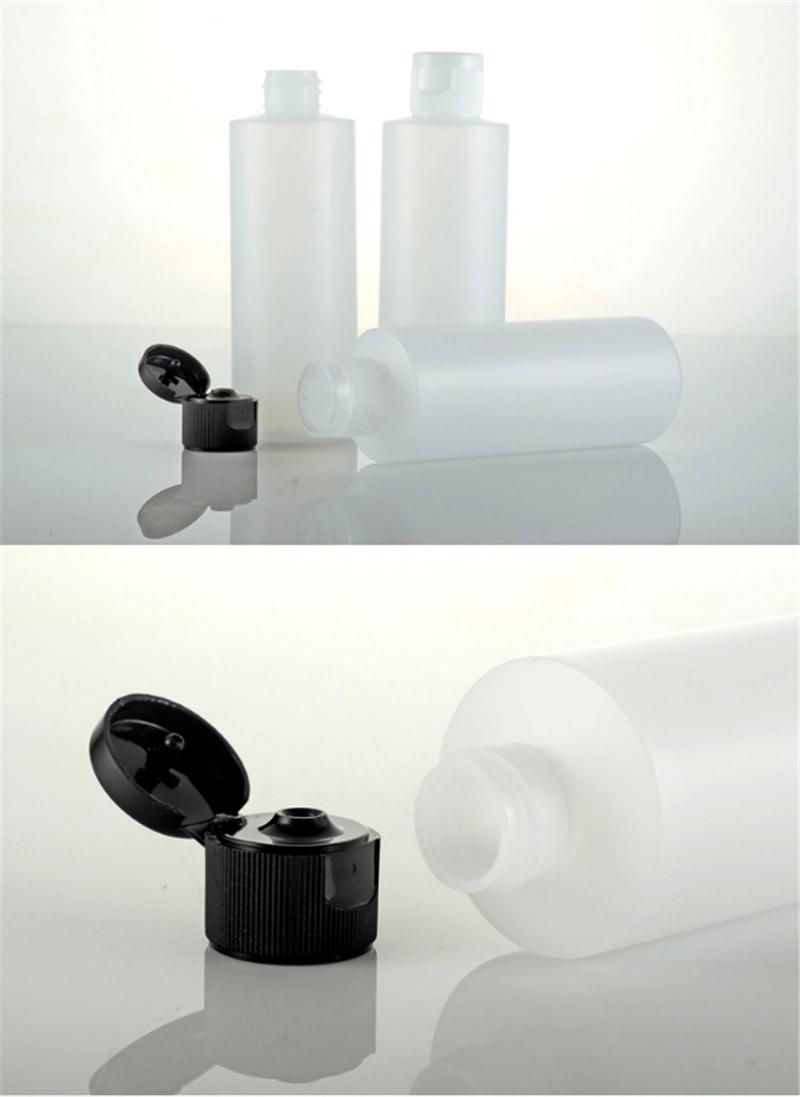 120ml 4oz PE Plastic Flip Cap Cosmetic Container Round Bottle
