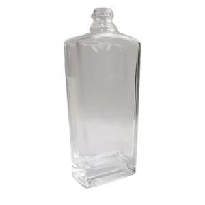 Low MOQ Luxury Refilable Normal White Rum Vodka Whisky Glass Bottle with Cap Cork 375ml 500ml 750ml Liquor Wine Bottle for Sale