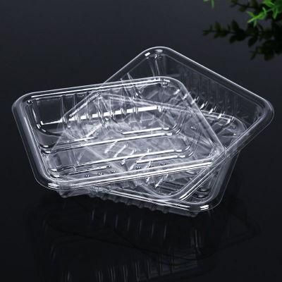 Supermarket PLA blister Biodegradable clear PLA /PP/PET/PS food packaging box plastic tray