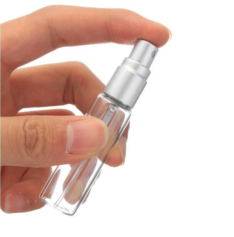 10ml Clear Spray Bottle Empty Fine Mist Atomizer Perfume Glass Bottles Mini Sample Container Portable Cosmetic Packaging