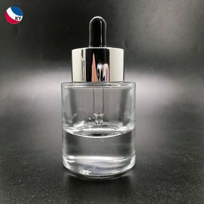 Custom Logo 30ml 40ml 50ml Low MOQ Thick Bottom Cosmetic Packaging Serum Glass Dropper Bottle