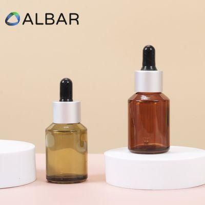 30ml 50ml Slim Clear Frosted Serum Glass Bottles for Face Care with Glass Droppers