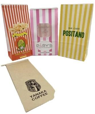 Eco-Friendly Food Grade Brown Kraft Tin Tie Paper Bag for Nuts Packing