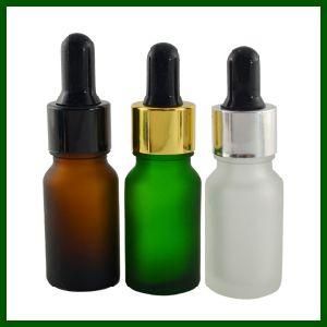 10ml Frost Round Essential Oil Glass Bottle with Aluminum Cap