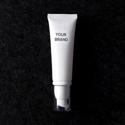 White Facial Cleanser Soft Tube Hand Cream Squeeze Tube with Bamboo Lid