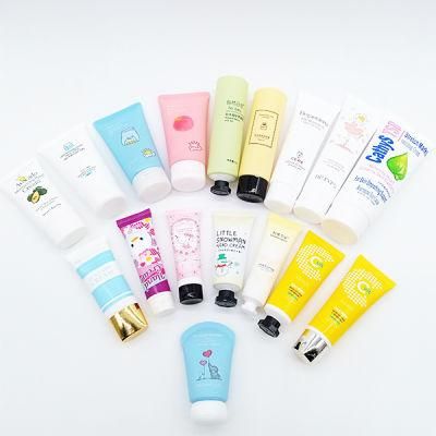 Super Flat Cosmetic Plastic Lotion Tube Packaging with Screw Cover