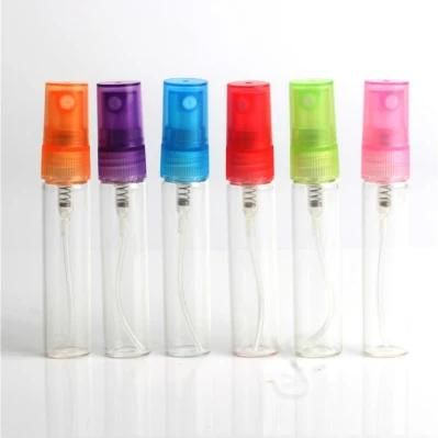 5ml 10ml Orange Spray Refillable Bottle for Perfume Portable Cosmetic Bottle with Plastic Pump