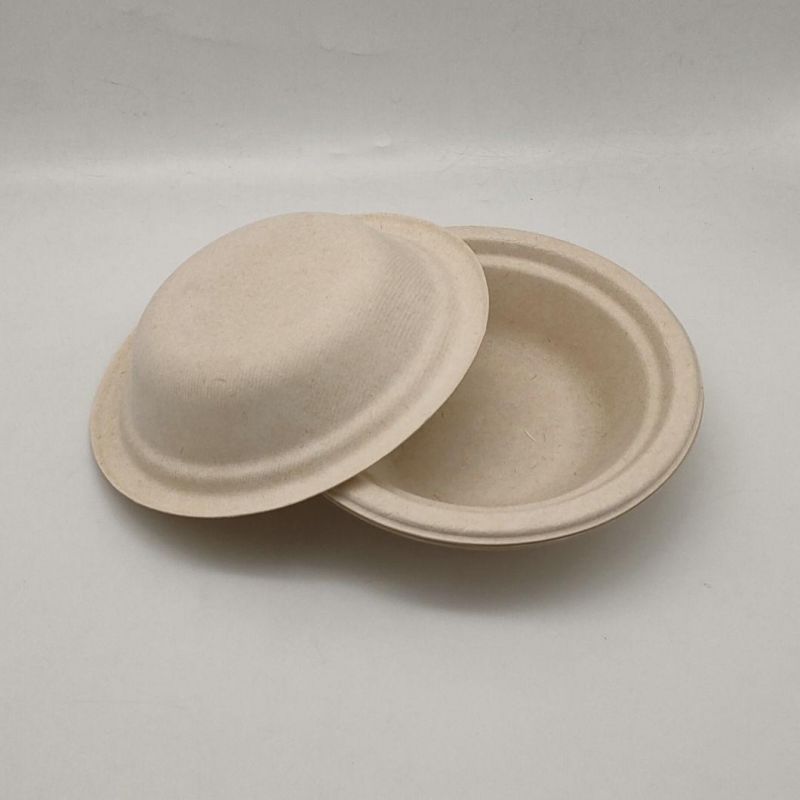 Bagasse Biodegradable Round Bowl Disposable Compostable 420ml Round Bowl for Lunch