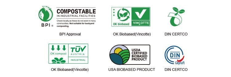 100% PLA Biodegradable Custom Accepted Sticker Label Manufacturer