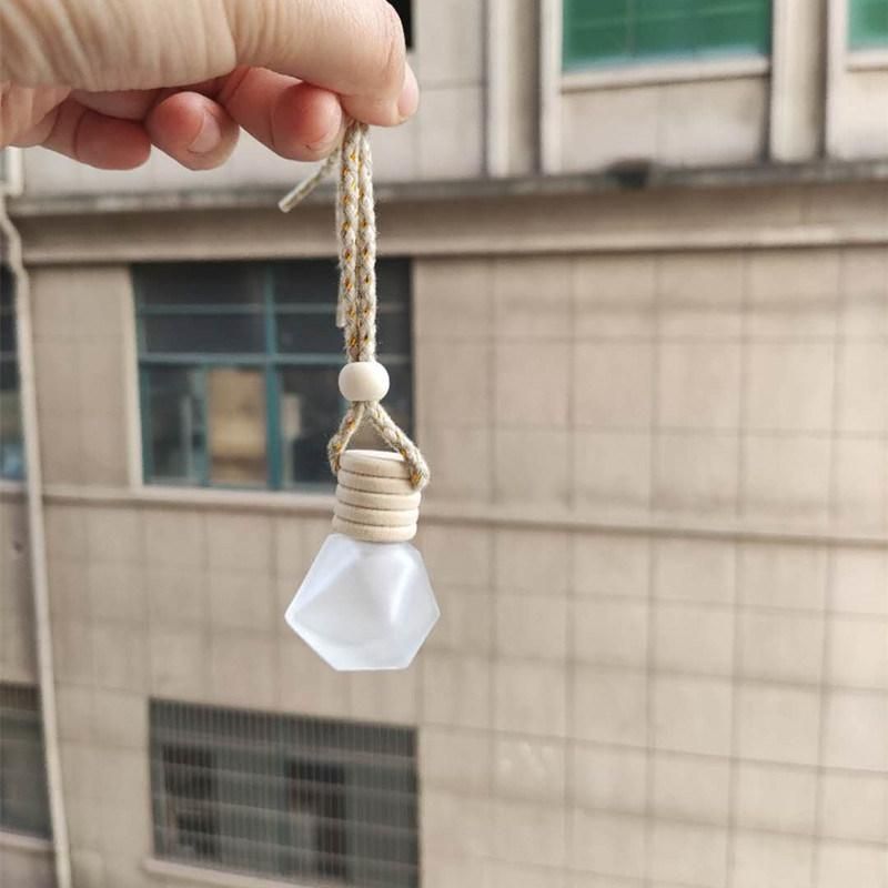 6ml Wholesale Car Air Freshener Hanging Glass Pendant Car Perfume Diffuser Bottle for Essential Oils Fragrance Ornament Interior