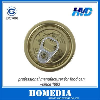 Tinplate Easy Open End Eoe Lid Used in Fish Processing Plant