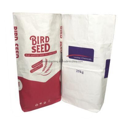 Custom Logo Printing Recyclable Paper Bags for Flour Packing Bag