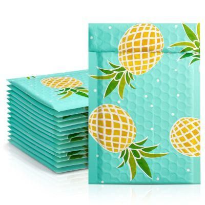 50 Pack Pineapple Poly Bubble Mailer Bag for Shipping Jewelry and DVD with Waterproof and Self-Seal Adhesive