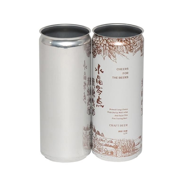 Print Sleek 330ml Aluminum Beverage Cans with 202 Sot Can Ends for Beer and Carbonated Soft Drinks