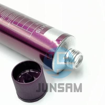 Shining Aluminium Compressible Empty Tube Flexible for Hair Cream Offset Printing 6 Colors