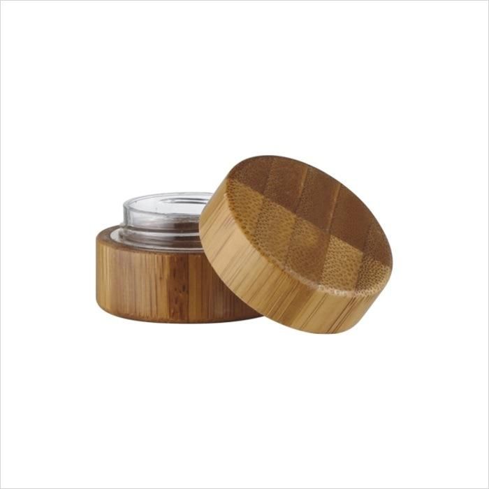 10g 30g 50g 100g 200g Empty Round Real Bamboo Cosmetic Cream Jar Containers Jar with PP Inner Jar