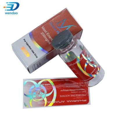 Holographic Laser Paper Packaging Box Vial Packaging Box for 10ml, 20ml Vial
