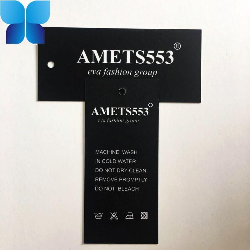 OEM Black Paper Fashion Hang Tags for Clothing Label