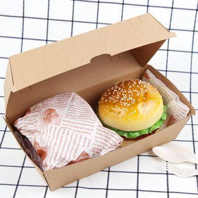Custom Wholesale Disposable Food Packing Corrugated Paper Gift Box for Hamburger and Sushi Salad