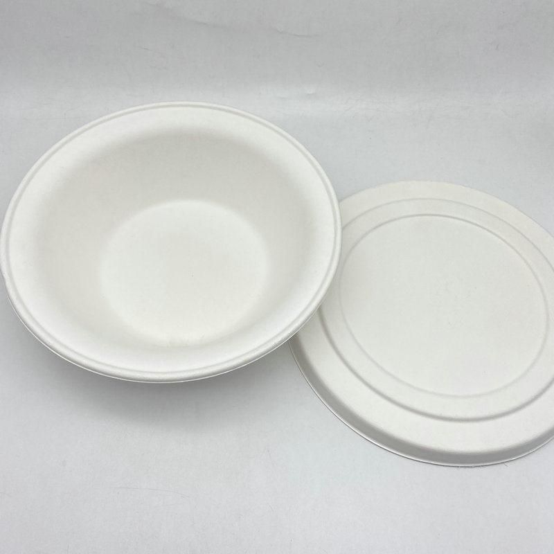 Biodegradable Sugarcane Bagasse Bowl 1000ml with Bagasse Lid