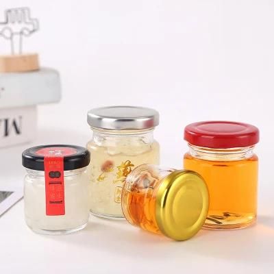 20ml 50ml 75ml Food Storage Container Bird&prime;s Nest Honey Small Glass Jar with Stainless Lid