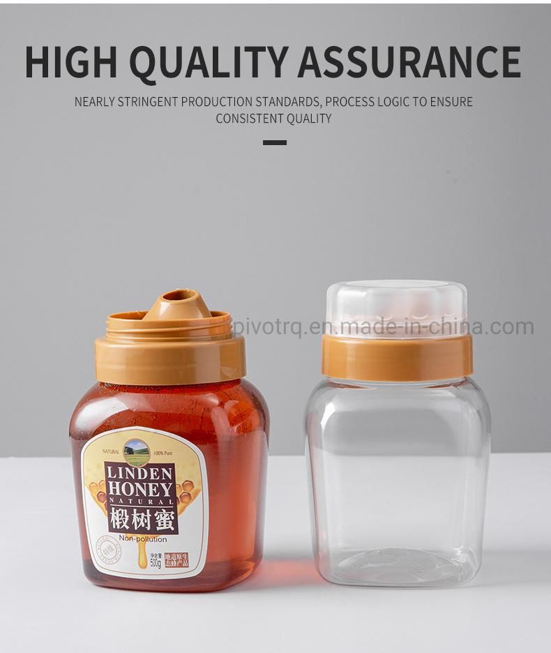 500g Clear Plastic Honey Bottle with PP Cap for Honey Packaging