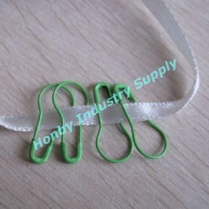 7/8 Inch Green Color Small Decorative Metal Pear Shaped Safety Pins