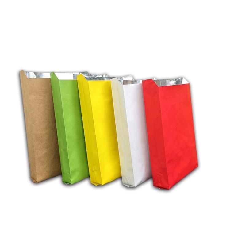 Aluminium Foil Lined Customized Hot Food Packaging Aluminium Foil Paper Takeaway Bags