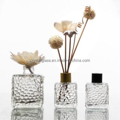 50ml-200ml Square Glass Reed Diffuser Bottle with Lid Custom