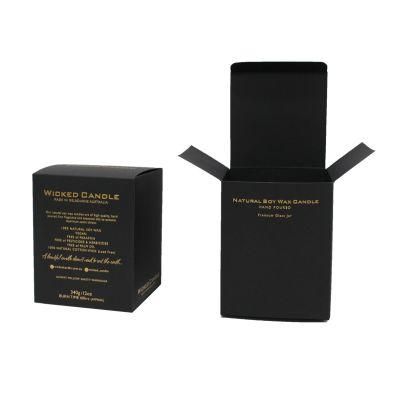 Custom Logo Printed Black Card Paper Gift Packing Packaging Carton Box