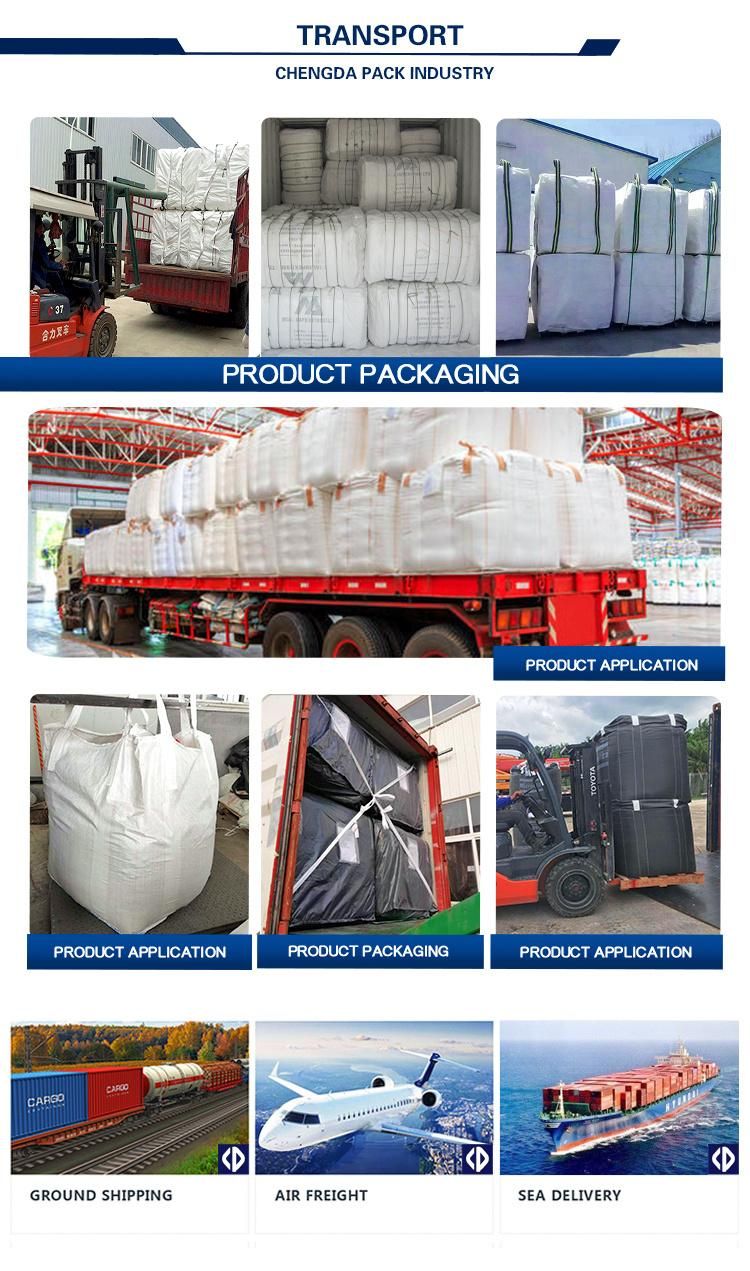 Customizable Recycling 1000kgs 1500kgs FIBC Ton Jumbo PP Laminated Woven Big Bulk Bags