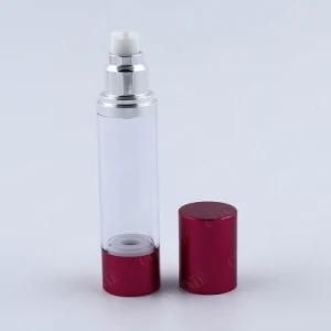 Acrylic Clear Airless Bottle for Cosmetic Packaging