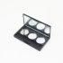 3 Holes Classic Empty Matt Black Black Cover Eyeshadow Case Plastic Packaging Custom Eyeshadow Palette with Mirror