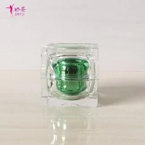 30g Square Shape Crystal Cosmetic Cream Jar for Skin Care Packaging