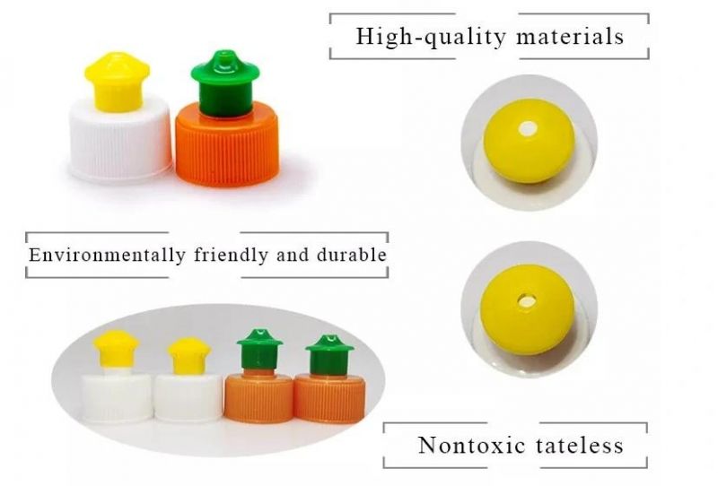 28mm Pull Push Plastic Top Cap for Plastic Bottle