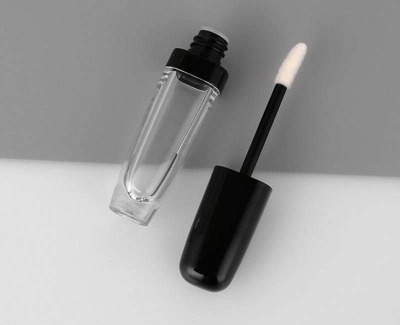 Fashion Stylish 2ml Black Transparent Fashion Lip Gloss Packaging Custom Lip Gloss Container Packaging Black Top Lip Gloss Tubes with Wands