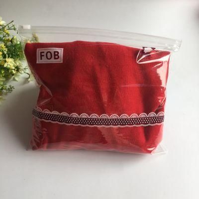 Hot Sale Custom Printed Clear LDPE Plastic Zipper Clothing Packaging Bags Slider Zipper Bag