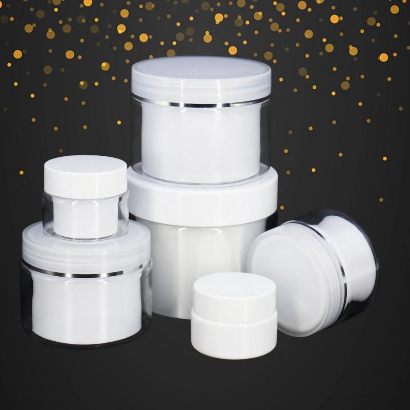 Plastic Skincare Cosmetic Packaging Cream Jar with Customized Color Good Production Line