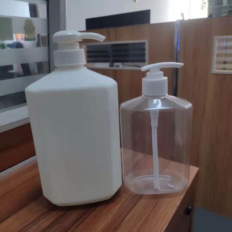Empty Clear Pet Cosmetic Plastic Body Pump Shampoo Lotion Bottle